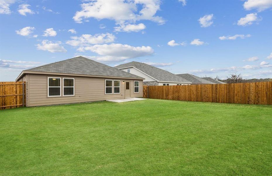 Spacious, fenced-in backyard Spacious, fenced-in backyard