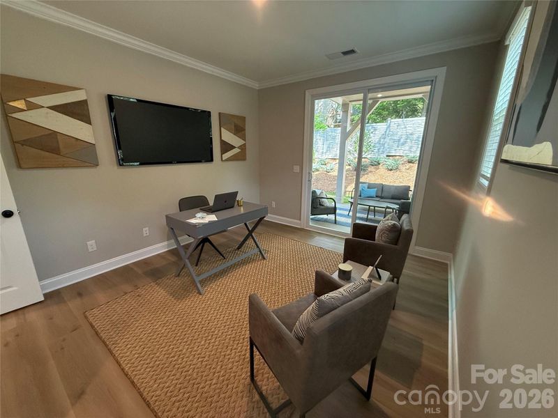 representation of 1st floor bedroom with porch access