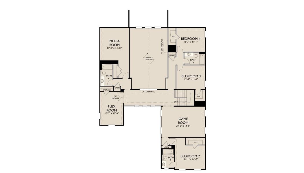 2D floor plan layout for the Regency by Ashton Woods in Furst Ranch, Flower Mound, TX (Image 5). 2D floor plan layout for the Regency by Ashton Woods in Furst Ranch, Flower Mound, TX (Image 5).