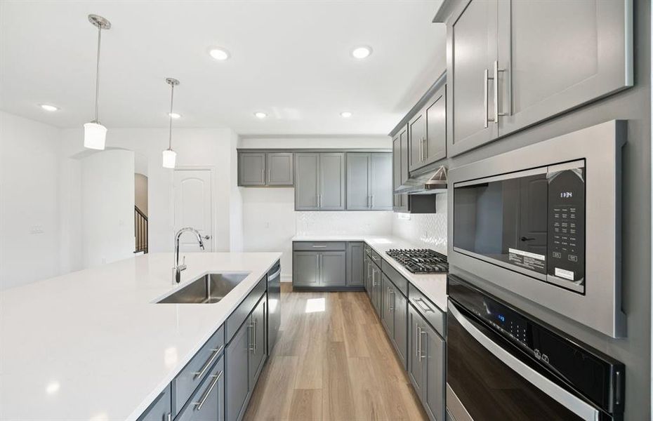Abundant cabinet space in kitchen