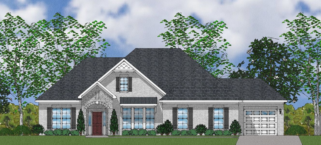 Representative exterior photo of a completed home built from the Byrnes II - Elite Collection by Mungo Homes in Suter Estates, Easley, SC (Image 16).