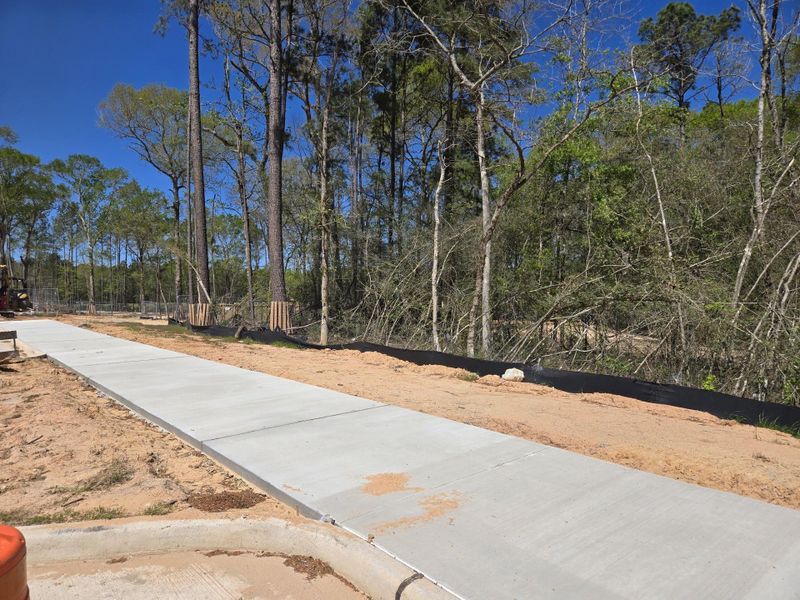 Amenities, park and walking trails on opposite side of the street