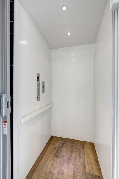 Convenient in-home elevator access.
