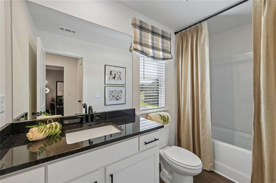 Furnished interior view inside a new home in Tribute, Hoschton (Image 23). Furnished interior view inside a new home in Tribute, Hoschton (Image 23).