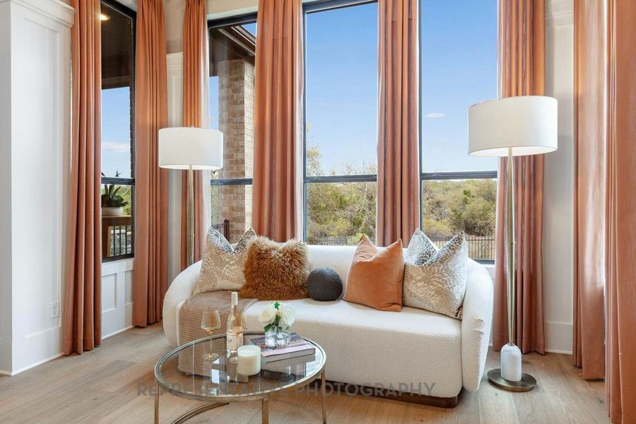 Furnished interior view inside a new home in The Woodlands Hills, Willis (Image 9).