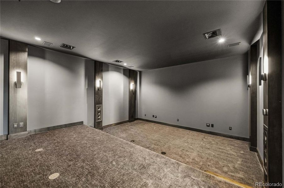 Full sound proof media room and networking closet Full sound proof media room and networking closet