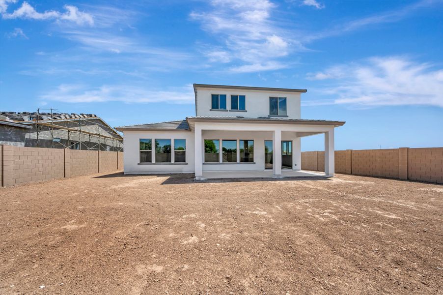 Exterior details and patio area of a home in Alston at Soleo, San Tan Valley (Image 3). Exterior details and patio area of a home in Alston at Soleo, San Tan Valley (Image 3).