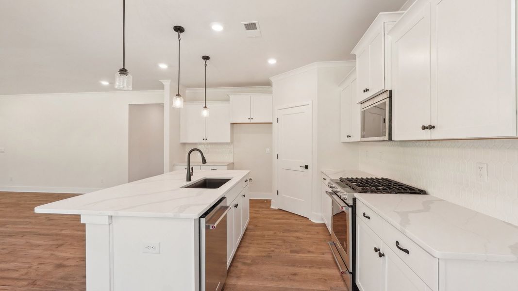 Representative furnished interior of a home built from the Magnolia by D.R. Horton in Westport, York (Image 5).