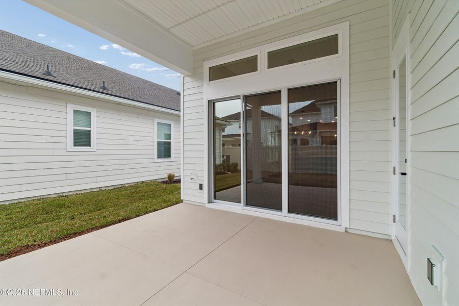 Exterior details and patio area of a home in Seabrook Village 40' Front Entry, Ponte Vedra (Image 3).