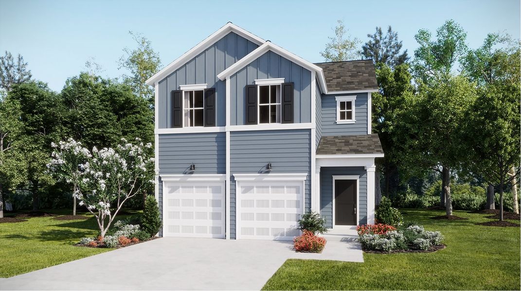 Front exterior of a home in the Wood Stork Landing: American Dream Series community, located in Ocean Isle Beach, NC (Image 13). Front exterior of a home in the Wood Stork Landing: American Dream Series community, located in Ocean Isle Beach, NC (Image 13).