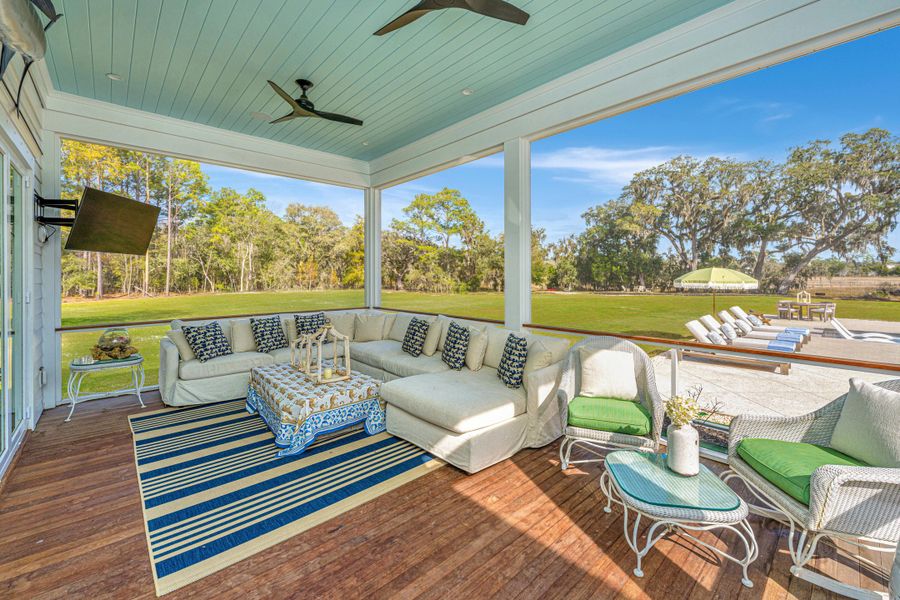 Exterior details and patio area of a home in , Johns Island (Image 32). Exterior details and patio area of a home in , Johns Island (Image 32).