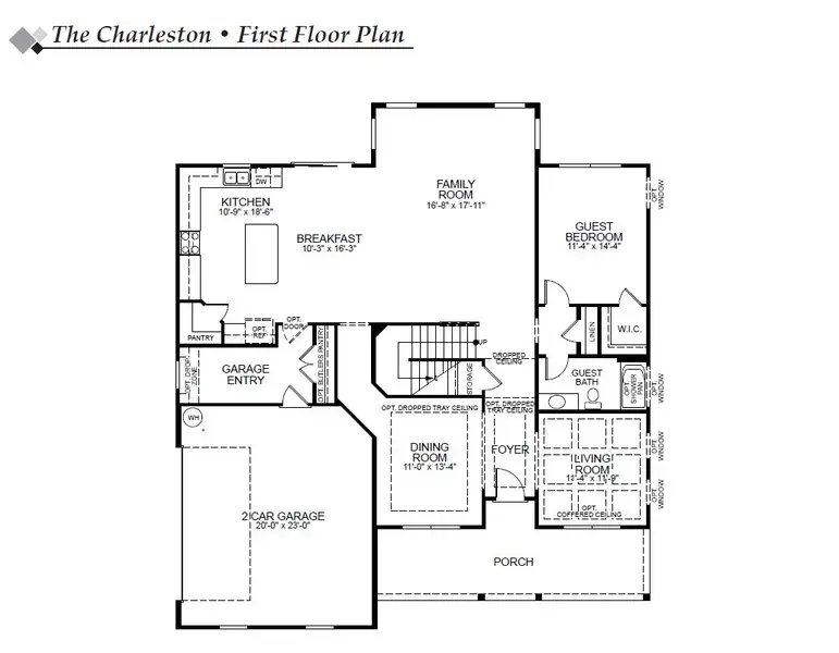 2D floor plan layout of this home in Hancock Farms, Aiken, SC (Image 5).