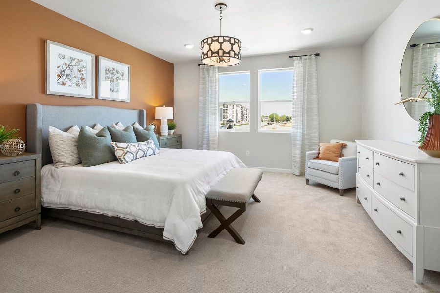 Representative furnished interior of a home built from the 3 by Tri Pointe Homes in Sugar Mill Village, Longmont (Image 22).