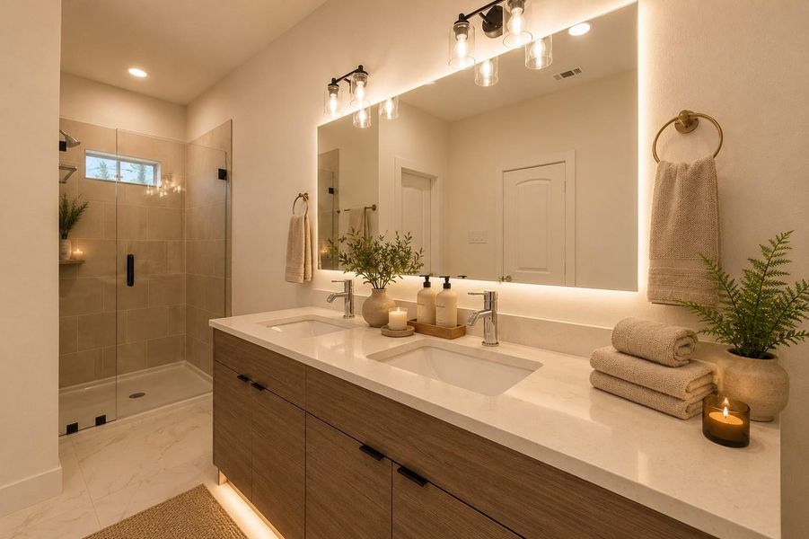 Furnished interior view inside a new home in , Houston (Image 9).
