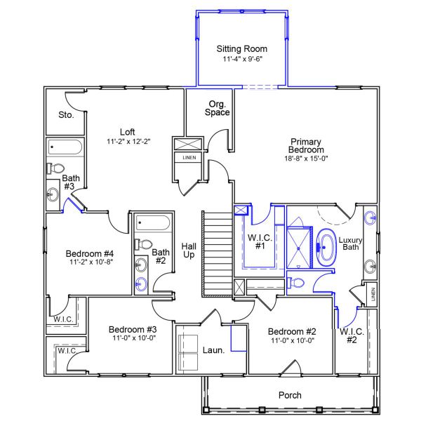 2D floor plan layout of this home in Gates at Windermere, Blythewood, SC (Image 3). 2D floor plan layout of this home in Gates at Windermere, Blythewood, SC (Image 3).