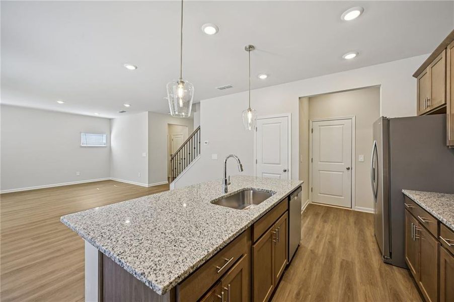 Furnished interior view inside a new home in Creekside at Oxford Park, Fairburn (Image 12).