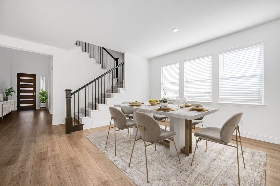Furnished interior view inside a new home in South Oak 60s, Lakewood Village (Image 5).