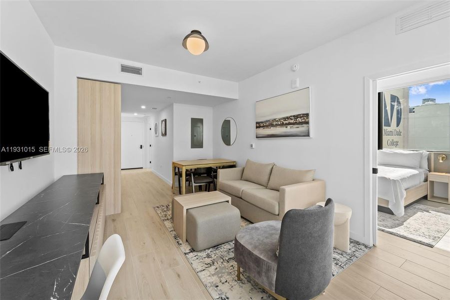 Furnished interior view inside a new home in , Miami (Image 4). Furnished interior view inside a new home in , Miami (Image 4).