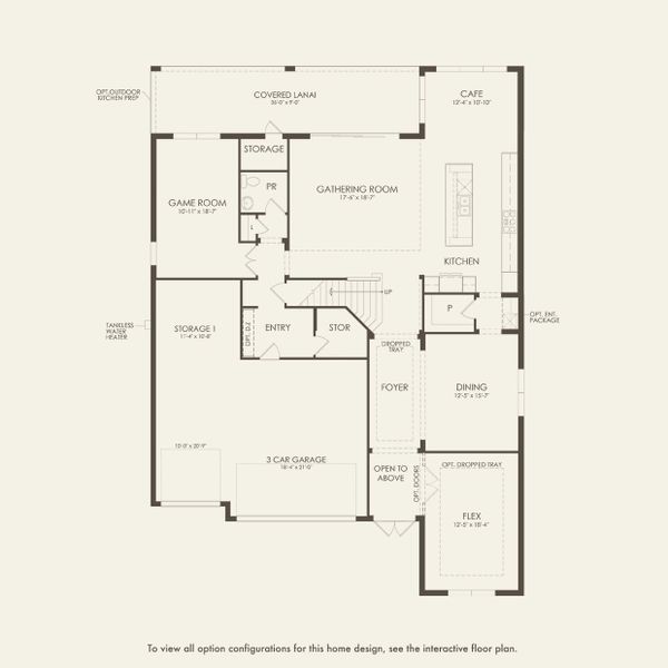 2D floor plan layout for the Roseland by DiVosta in Amara, Lake Worth, FL (Image 4).