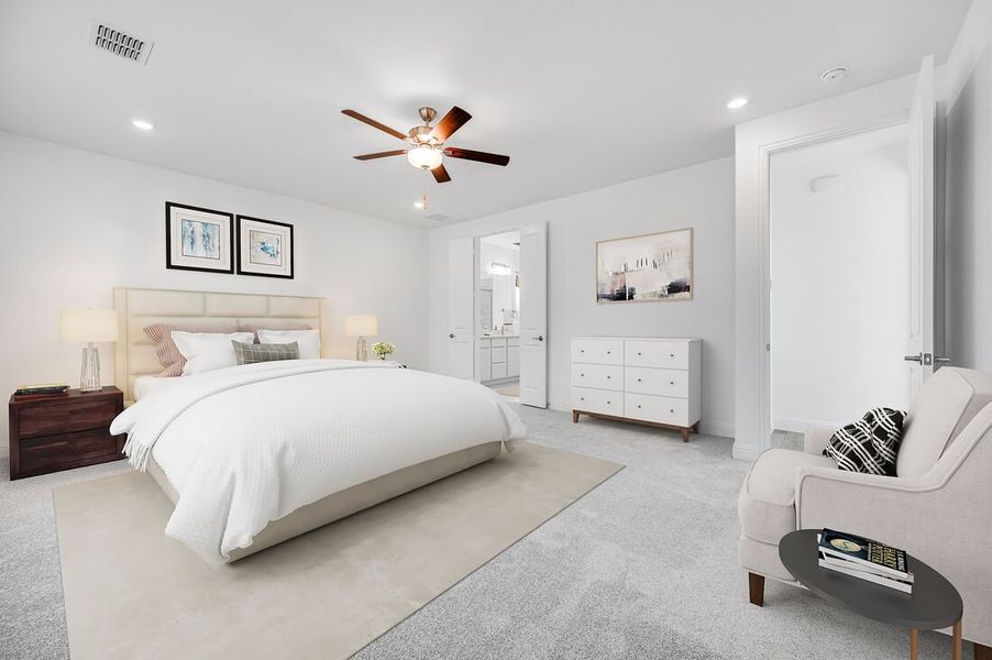 Furnished interior view inside a new home in South Oak 60s, Lakewood Village (Image 4).