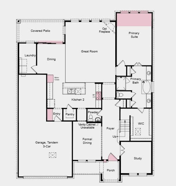 Additional Highlights Include: Gourmet kitchen, extended primary suite, mud set shower at primary bath, bench at owner's entry, 42" front door entry, and sliding glass door at dining. Photos are for representative purposes only.