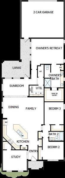 2D floor plan layout of this home in Vistera of Venice – Cottage Series, Nokomis, FL (Image 2). 2D floor plan layout of this home in Vistera of Venice – Cottage Series, Nokomis, FL (Image 2).