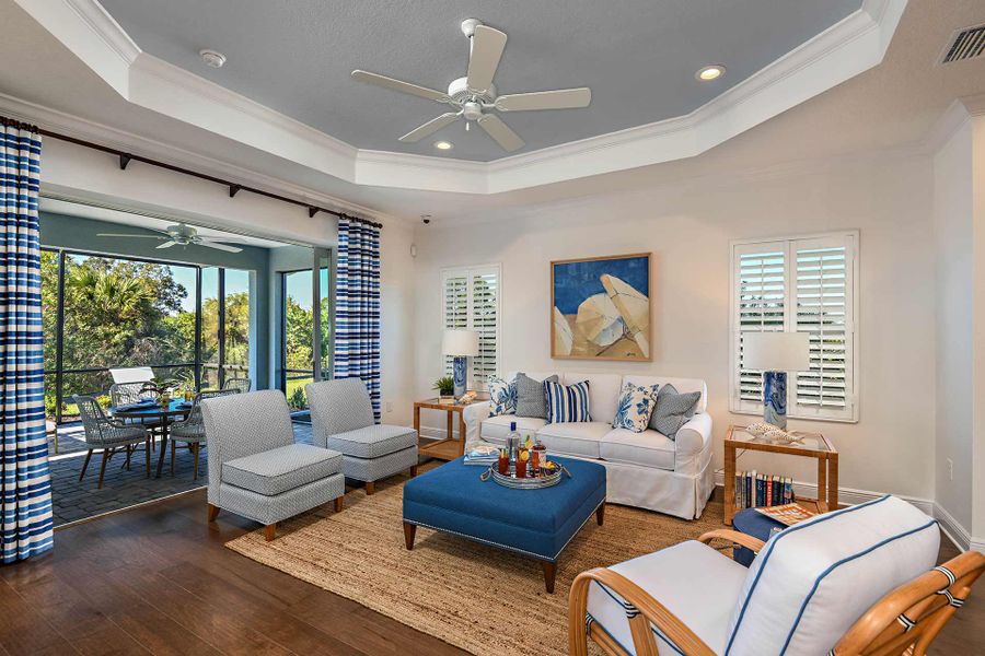 Representative furnished interior of a home built from the Tidewinds 2 by Neal Communities in Grand Park, Sarasota (Image 8).