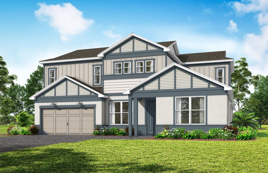 Representative exterior photo of a completed home built from the Merlot Grand by Pulte Homes in Avera, Orlando, FL (Image 8).
