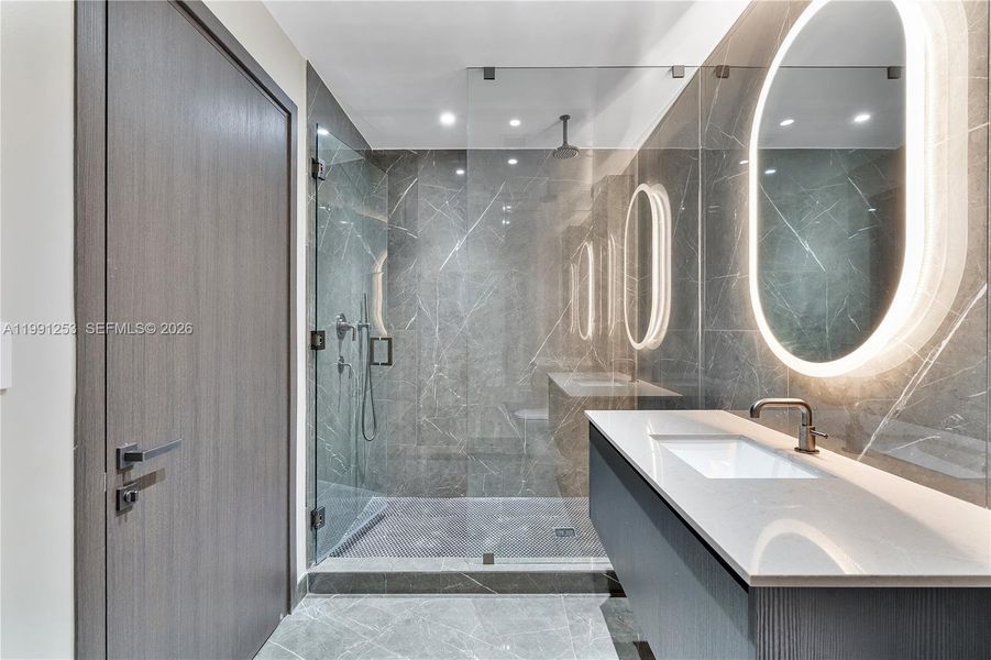 Furnished interior view inside a new home in , Miami (Image 6).