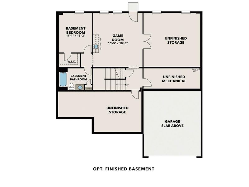 2D floor plan layout for the The Hampton B by Davidson Homes LLC in Melody Lakeside Estates, Buford, GA (Image 5). 2D floor plan layout for the The Hampton B by Davidson Homes LLC in Melody Lakeside Estates, Buford, GA (Image 5).