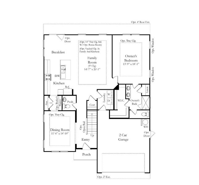 2D floor plan layout for the Middleton by DRB Homes in Hinson Farm, Fountain Inn, SC (Image 3). 2D floor plan layout for the Middleton by DRB Homes in Hinson Farm, Fountain Inn, SC (Image 3).