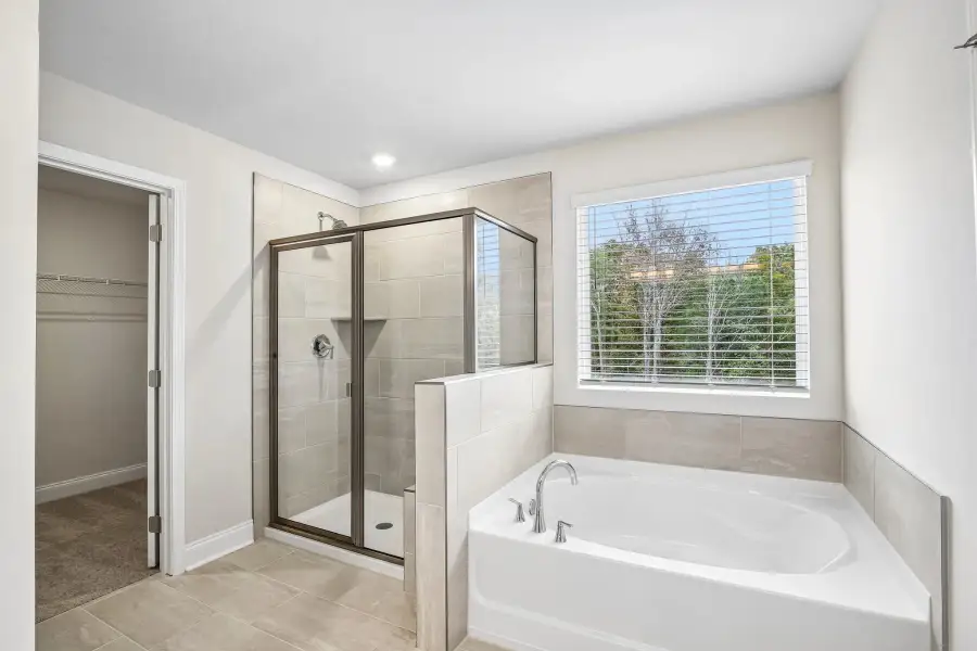 Primary Walk-in Shower & Tub