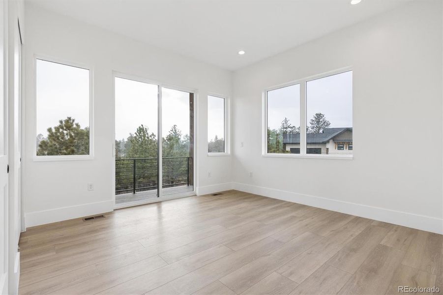 Bedroom #3 w/access to deck