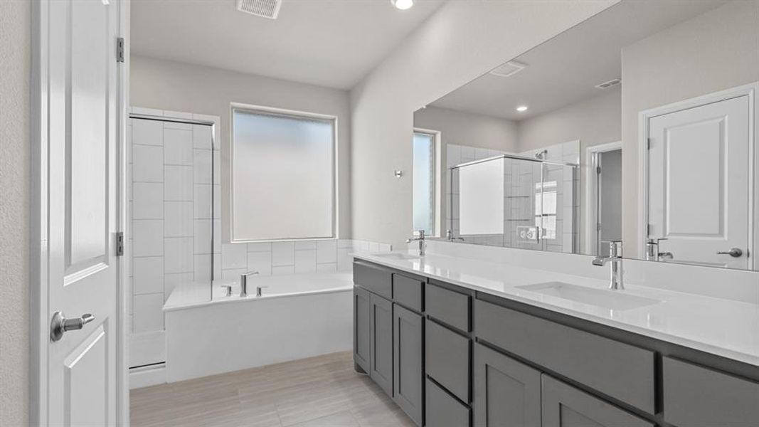 Furnished interior view inside a new home in Pecan Square, Northlake (Image 11). Furnished interior view inside a new home in Pecan Square, Northlake (Image 11).