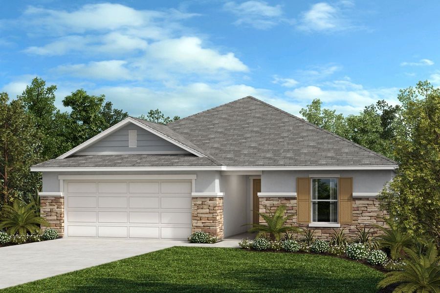 Exterior F with optional stone Exterior F with optional stone