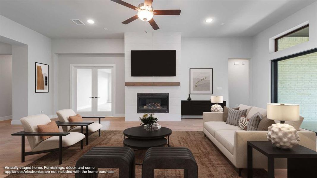 Furnished interior view inside a new home in Fields 60', Frisco (Image 13).