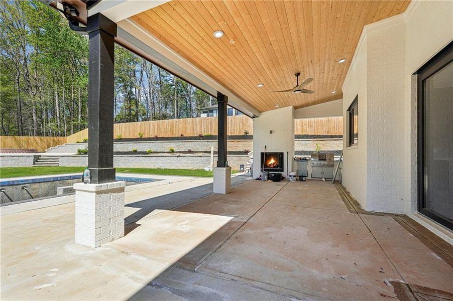 Exterior details and patio area of a home in , Sugar Hill (Image 32).