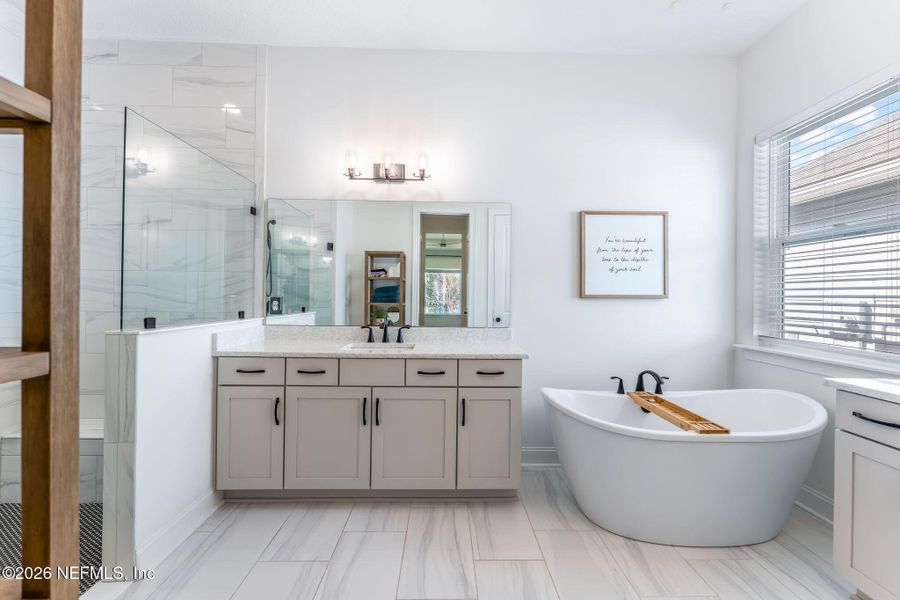 Furnished interior view inside a new home in Palm Crest at Seabrook, Ponte Vedra (Image 27). Furnished interior view inside a new home in Palm Crest at Seabrook, Ponte Vedra (Image 27).