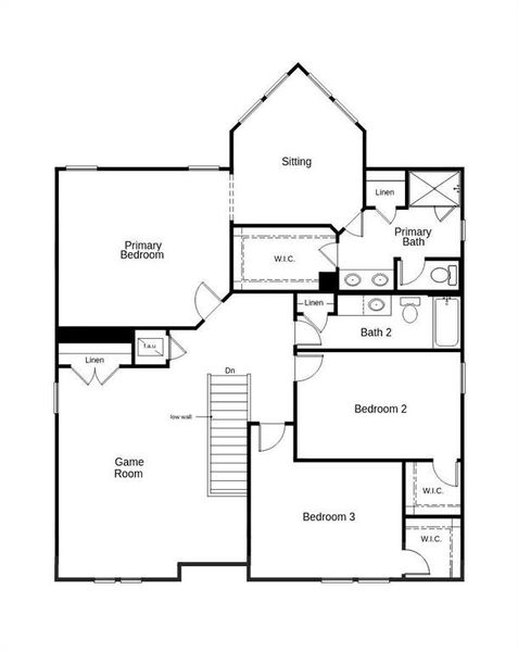 2D floor plan layout of this home in Cottonwood Creek, Seagoville, TX (Image 3).