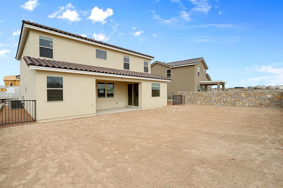 Exterior details and patio area of a home in Emerald Estates, Horizon City (Image 4). Exterior details and patio area of a home in Emerald Estates, Horizon City (Image 4).