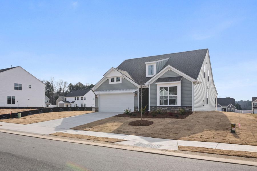 Front exterior of a new home in Hopewell Garden, Winston-Salem, NC, highlighting curb appeal (Image 21).