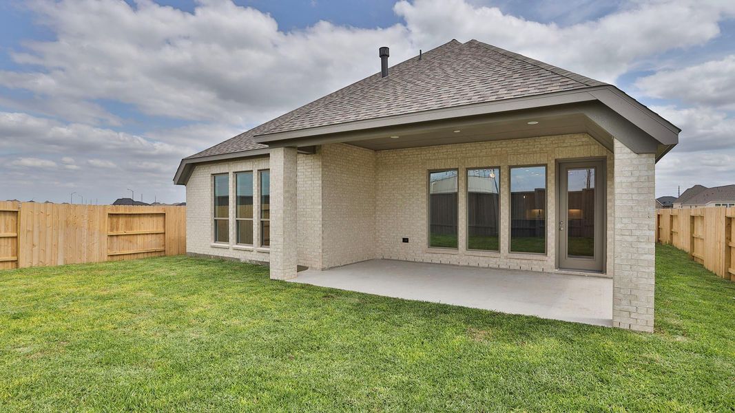 Exterior details and patio area of a home in The Grand Prairie, Hockley (Image 2). Exterior details and patio area of a home in The Grand Prairie, Hockley (Image 2).