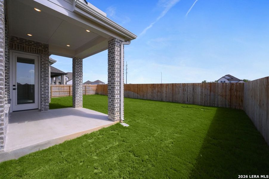 Exterior details and patio area of a home in Venado Crossing, Cibolo (Image 3).