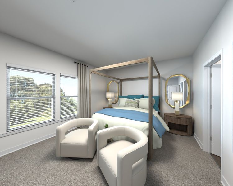 The primary bedroom offers a private retreat.