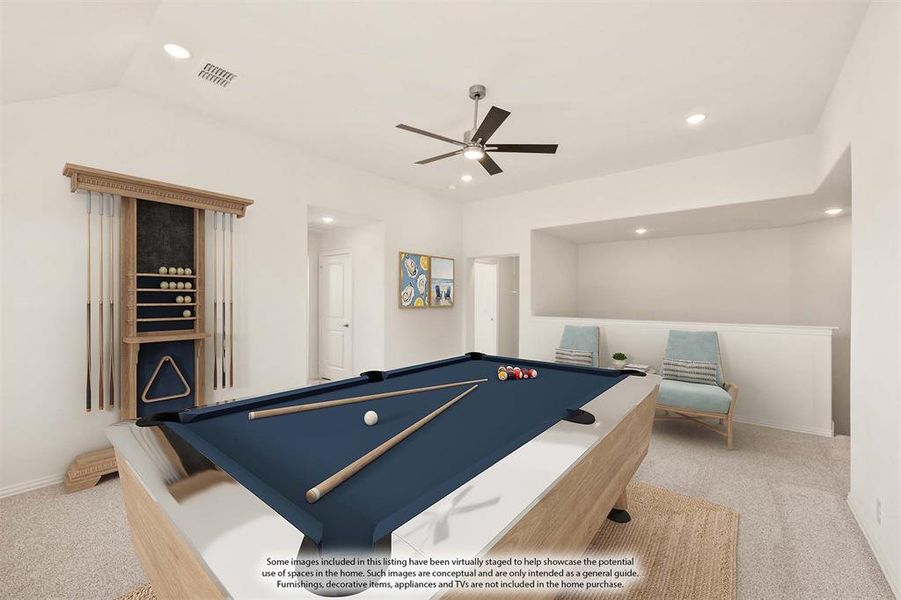 Furnished interior view inside a new home in Country Lakes, Denton (Image 9).