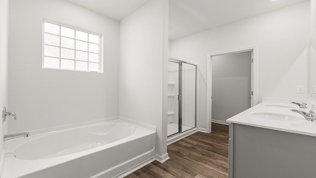 Representative furnished interior of a home built from the Booth by D.R. Horton in Liberty Crossing, Braselton (Image 11).