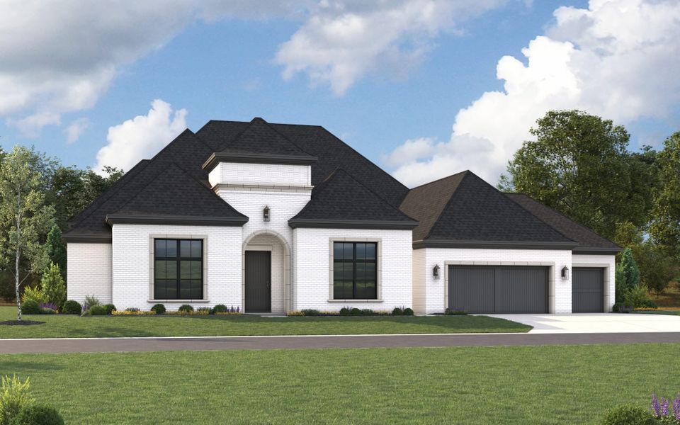 Representative exterior photo of a completed home built from the 7071 by Tradition Homes in Mustang Lakes, McKinney, TX (Image 3).