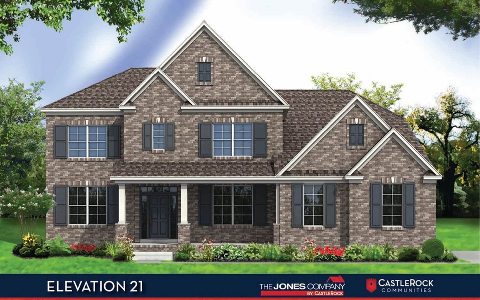 Representative exterior photo of a completed home built from the Cameron II by CastleRock Communities in Belvoir, Fairview, TN (Image 1).