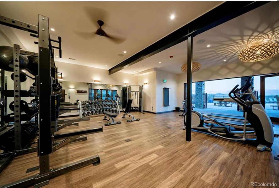 Fitness center at clubhouse.