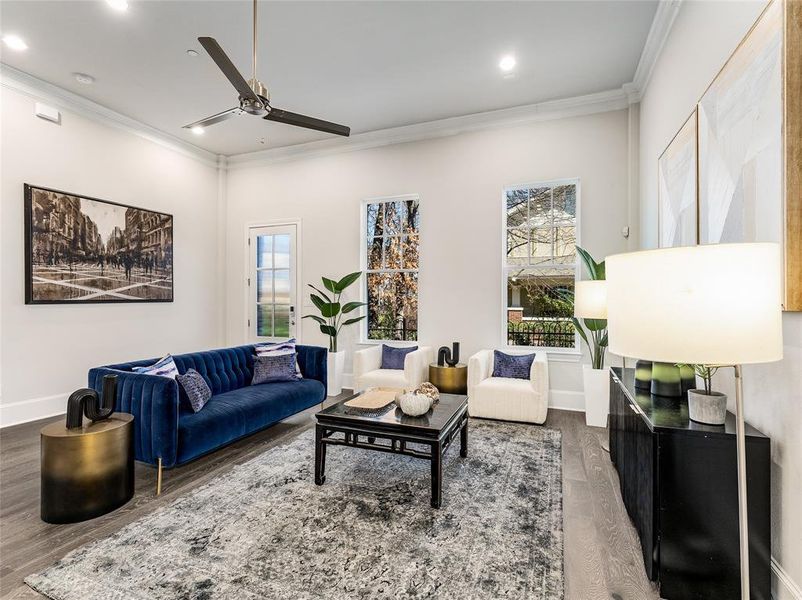 Furnished interior view inside a new home in , Plano (Image 2). Furnished interior view inside a new home in , Plano (Image 2).